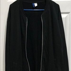 Black cotton bomber sweatshirt. Size XL. From H&M